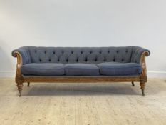 A late Regency rosewood framed Chesterfield sofa, in the manner of William Trotter (Scottish, 1772 -