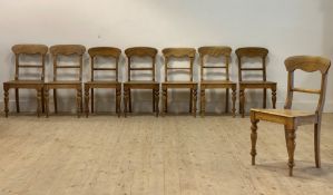 A set of eight Edinburgh pattern birch dining chairs, 19th century, each with shaped crest over rail