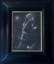 •Peter Howson O.B.E. (Scottish, b. 1958), Head by Moonlight, signed lower right, pastel, framed.