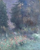 Robert Russell Macnee R.G.I. (Scottish, 1880-1952), Woodland Flowers, signed lower right and
