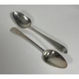 A pair of George III Irish silver table spoons, Richard Archbold, Dublin 1810, Celtic Point pattern,