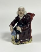 Property of the Late Countess Haig: a Staffordshire character jug of the Night Watchman, first