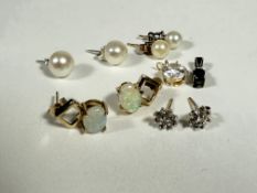 A group of various studd earings