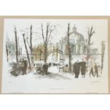 Liza Andrewes, After Chambers from Cannon Yard lithograph no 25/150, signed pencil bottom right in a