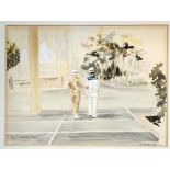 Louise Annand (dated '80), Evening Patrol Ismiv, watercolour on paper, signed and titled in pencil,