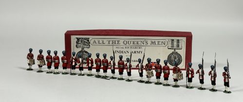 All the Queen's Men, metal figures, by Derek Cross, four boxes of hand-painted metal figures of