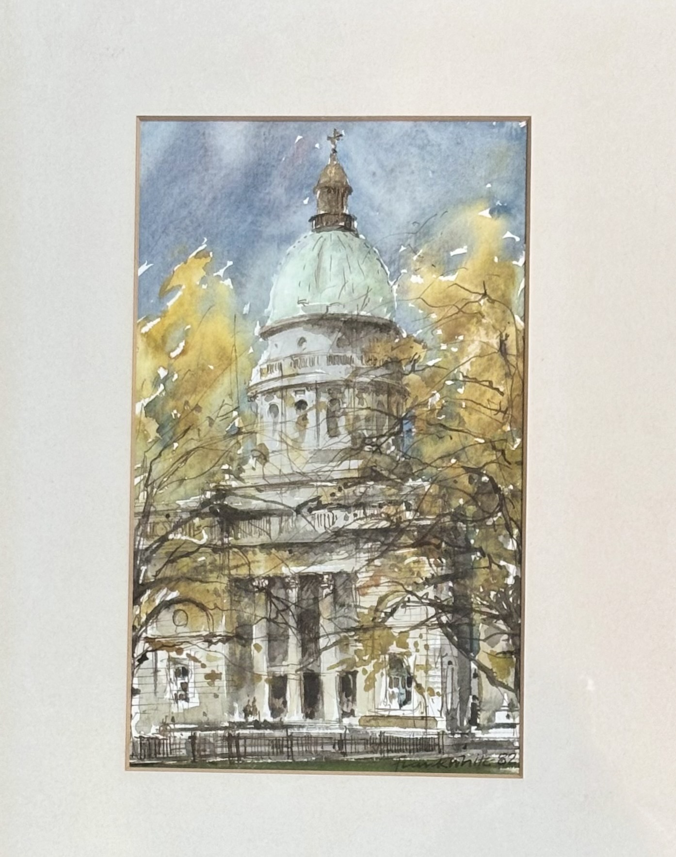 Frank White, Autumn in Charlotte Square, watercolour on paper, signed and dated 98 bottom right,