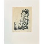 Lazslo Gyozo, Daphnis and Chloe, 1959 illustrated etching, titled and signed pencil bottom right