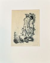 Lazslo Gyozo, Daphnis and Chloe, 1959 illustrated etching, titled and signed pencil bottom right