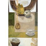 Christine Doyle, Mirror- Still Life, mixed media, signed and dated 75 bottom right, in a metal