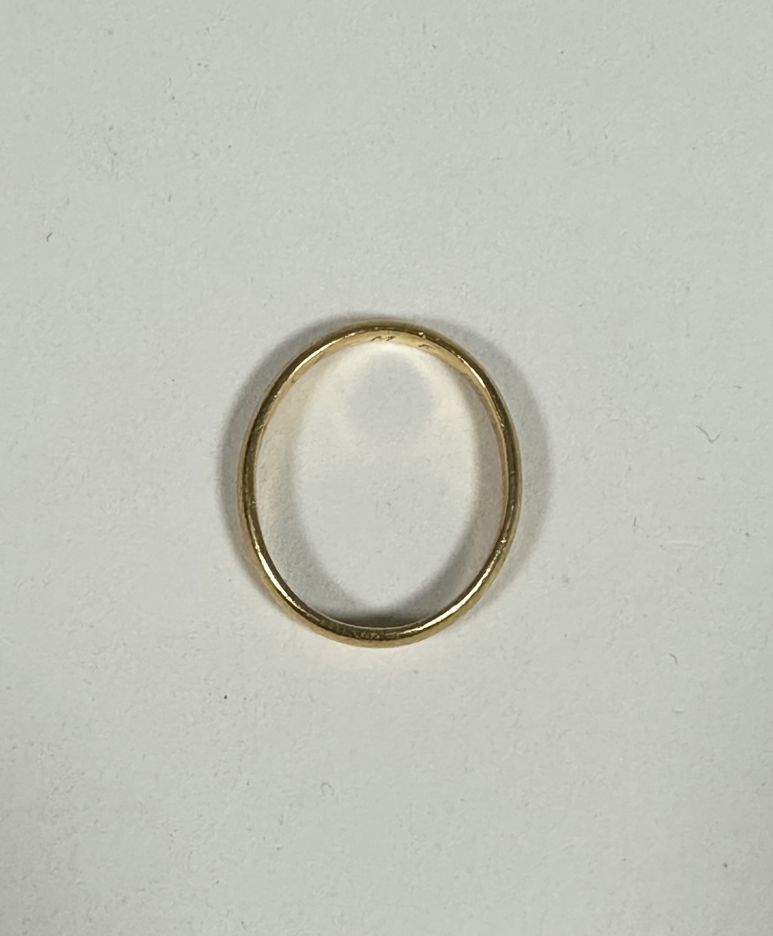 A 22ct gold wedding band of oval shape, M. 2.49g - Image 3 of 3