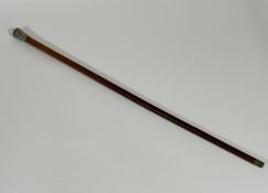 A Queens own Cameron Highlander 2nd Batt, Victorian metal topped cane. (88cm)
