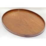 A large mahogany oval tray (w- 68cm)