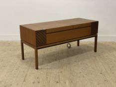 A Bang and Olufsen Beomaster 900g radiogram, the teak case with two lift up doors, all raised on