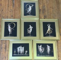 A set of six prints of Canova and the Dance, each in a glazed gilt mounted frame.