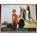 A vintage LNER travel poster for North Berwick by Andrew Johnston, in a wooden frame. (60cmx74cm)