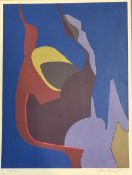 John Langton (British 1932-), abstract design coloured screen-print 8/20, signed and dated Nov 66 in
