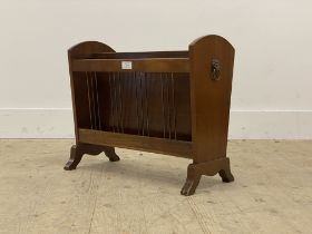 A Regency style mahogany one division Canterbury H43cm
