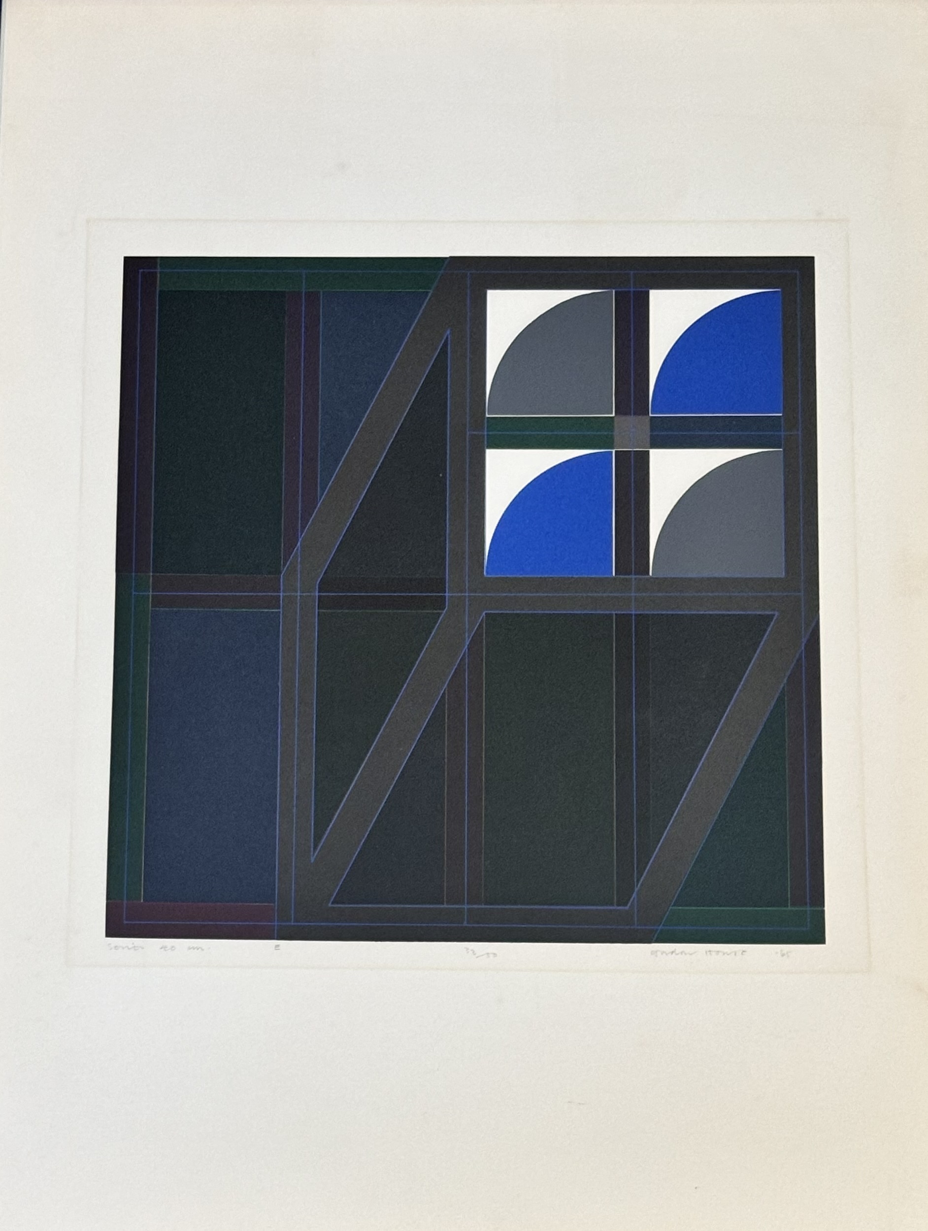 Gordon House (British 1932-2004), Series 40cm E, silk screen 33/50, signed, titled and dated '65,