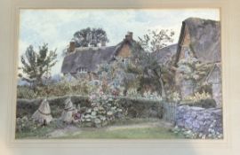George Samuel Elgood (British 1851-1943), Cottage at Lynford, watercolour, signed bottom left,