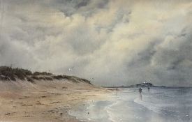John.S.Gillaitt, Yellowcraigs Seashore, watercolour, signed bottom right, in a gilt glazed frame,