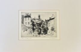 Anthony Wheeler, Dean Village, etching no 2/20, signed pencil bottom right, in a glazed mounted