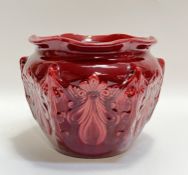 A Victorian Aesthetic Movement Dunmore pottery 'Sang de Bouf' jardiniere - previously sold in the Ir