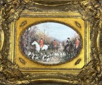 Unknown artist, 19thc style hunting scene