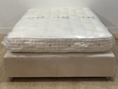 A contemporary kingsize bed, retailed by John Lewis, comprising a V spring Truro mattress and