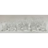 A set of twelve Waterford cut crystal 'Eileen' pattern glass tumblers