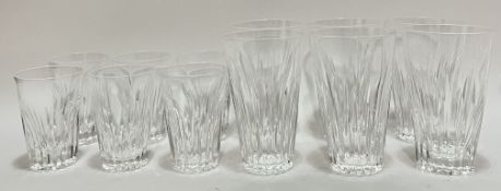 A set of twelve Waterford cut crystal 'Eileen' pattern glass tumblers