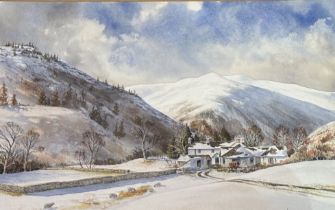 Alan MacDougall, March Thaw, Glen Shee, watercolour, signed bottom right, artist label verso, in a
