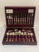An Arthur Price for House of Fraser silver plated canteen of cutlery for six covers, within a fitted