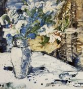 Sarah McLaren, Still life of lilies, watercolour, signed and dated '97 bottom left, in a gilt glazed