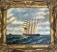 R.Bannister, master ship at sea