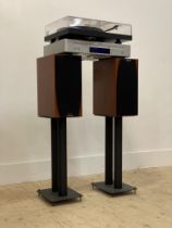 Audio Seperates: A Projekt record deck turn table, an Arcam CD player, and a pair of Spendor S3e