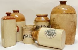 A group of vintage treacle glazed/salt glazed stoneware items comprising a large A W Buchan & Co