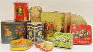 A group of vintage biscuit/confectionary tins comprising s large Chadwell's Biscuits tin with '