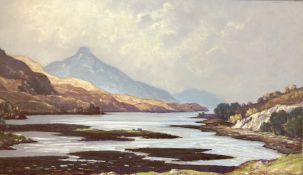 William Douglas MacLeod (Scottish 1892-1963), Pap of Glencoe across Loch Leven, pastel on paper,