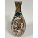 A late nineteenth century Meiji period porcelain vase of tapering ovoid form with decoration of