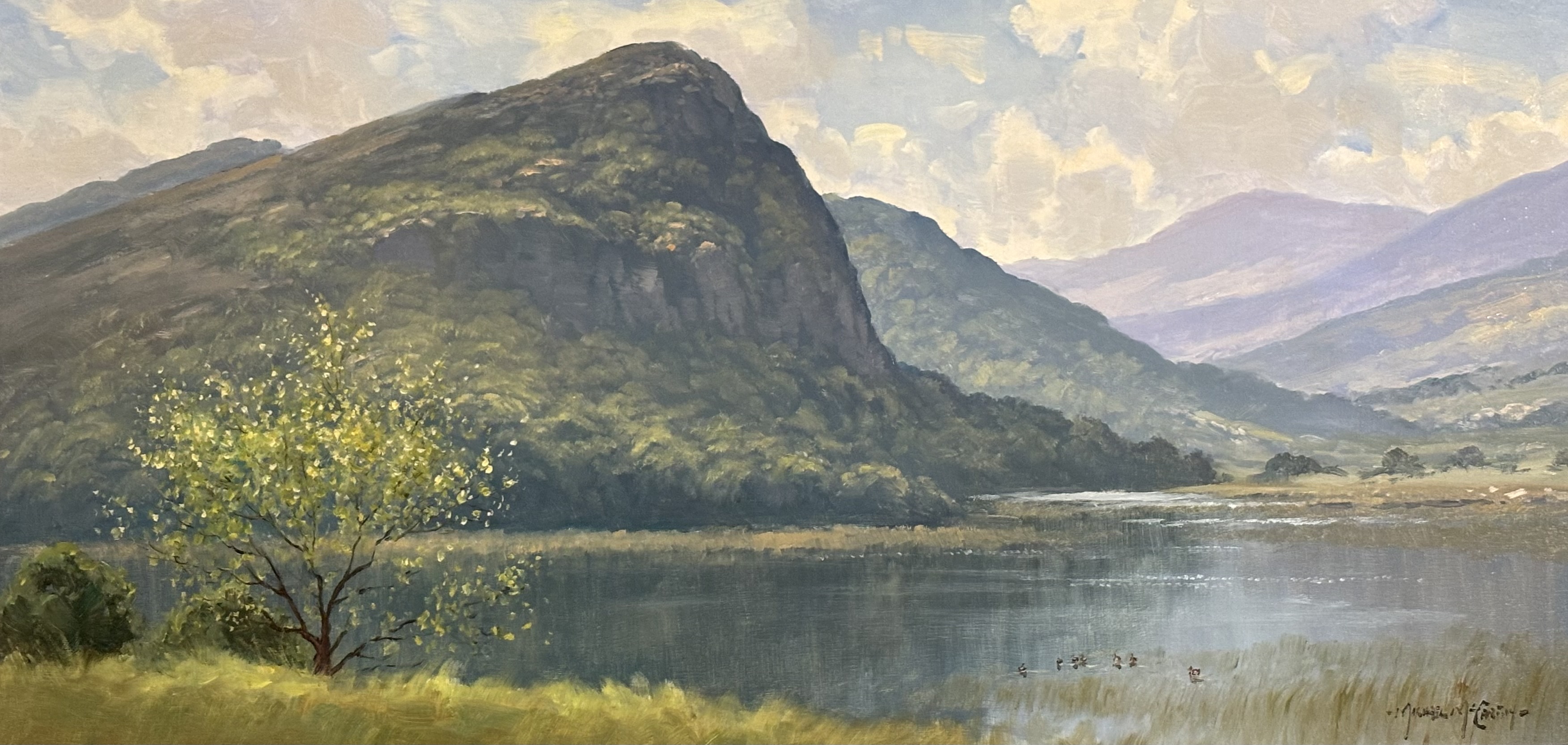 Michael McCarthy (Irish 1940-), Summer Haze, Killarney, oil on board, signed bottom right, in a gilt