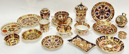 A group of Royal Crown Derby porcelain table wares  in imari pattern including no3, 1128, 6149, 4971