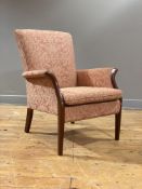 Parker Knoll, A vintage mid to late 20th century easy chair, upholstered in faded pink floral
