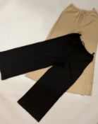Two pairs Ballantyne cashmere lounge pants in camel and black, a loose fitting Hawick cashmere loose