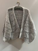 Bernat Klein (1922-2014), a fine open mohair knit cardigan, with full balloon sleeves fitted to cuff