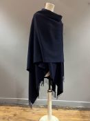 A Kinloch Anderson navy blue cashmere wrap