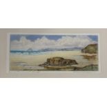 R.Cresswell Boak (Irish 1875-1949), The Chapel Rock, Perranporth, artist proof etching, artist label