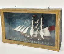 Property from the Estate of the Late Frank Porringer RSA: a 19thc diorama of the Mary Jane sailing