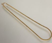 A 9ct gold box link necklace, no signs of hard solder or repairs. (L x 19cm) 9.27g