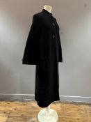 A heavy black Kai Ming knit wool coat (l.46")